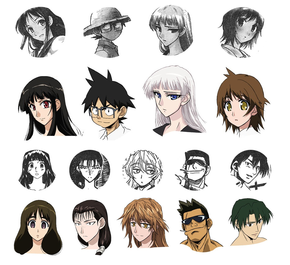 anime, comparison, everyone, freckles, fushimi_yayoi, hajime_yasaka, hideo_murata, jun_kamigamo