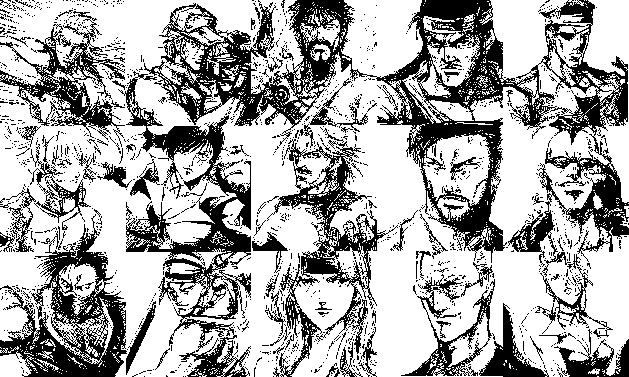 art_of_fighting, billy_kane, duck_king, fatal_fury, heidern, highres, karman_cole, king_of_fighters