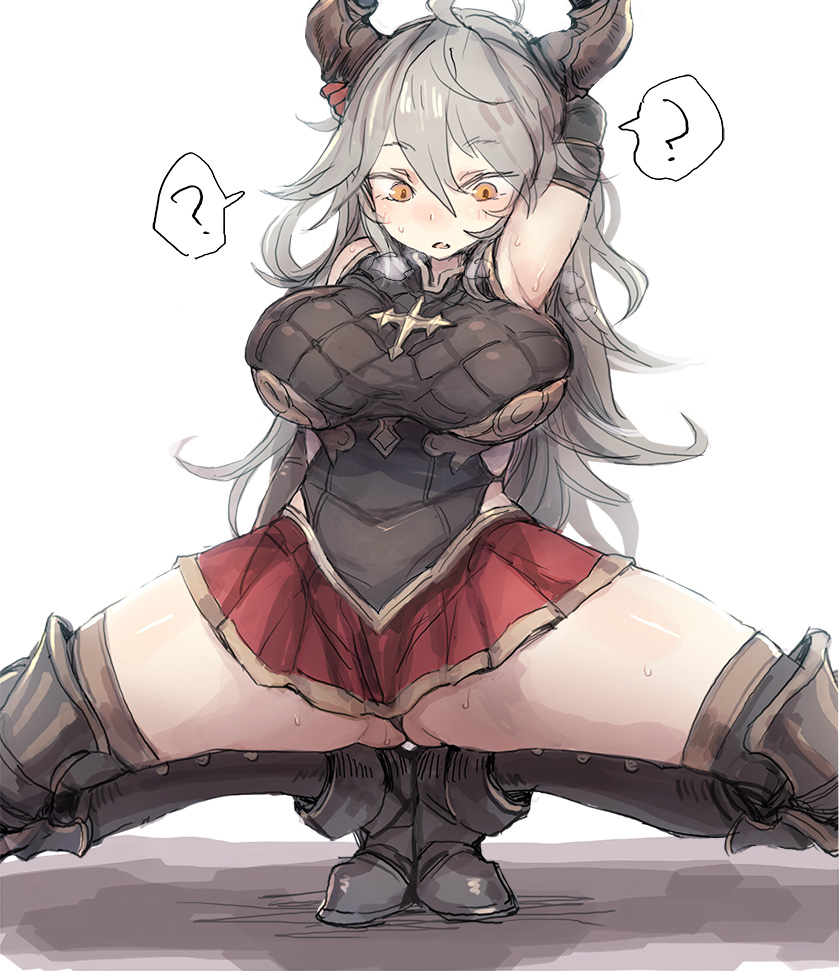 1girl, armor, armpits, bangs, boots, breasts, doraf, elbow_gloves