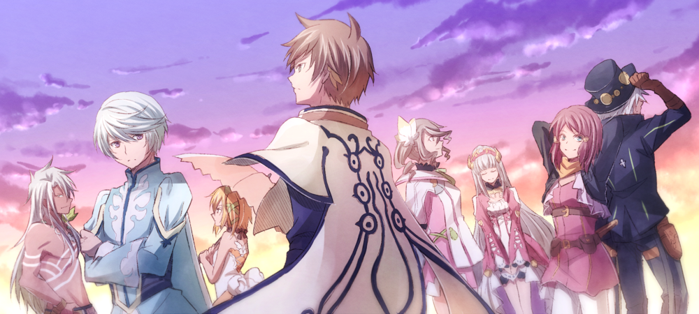 4boys, 4girls, alisha_diphda, arm_up, arms_behind_head, back-to-back, black_hat, black_pants