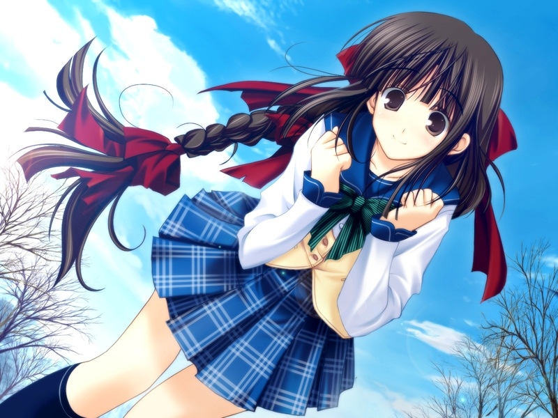 brown_eyes, brown_hair, dutch_angle, game_cg, homemaid_sweets, kuruma_fuji, long_hair, school_uniform