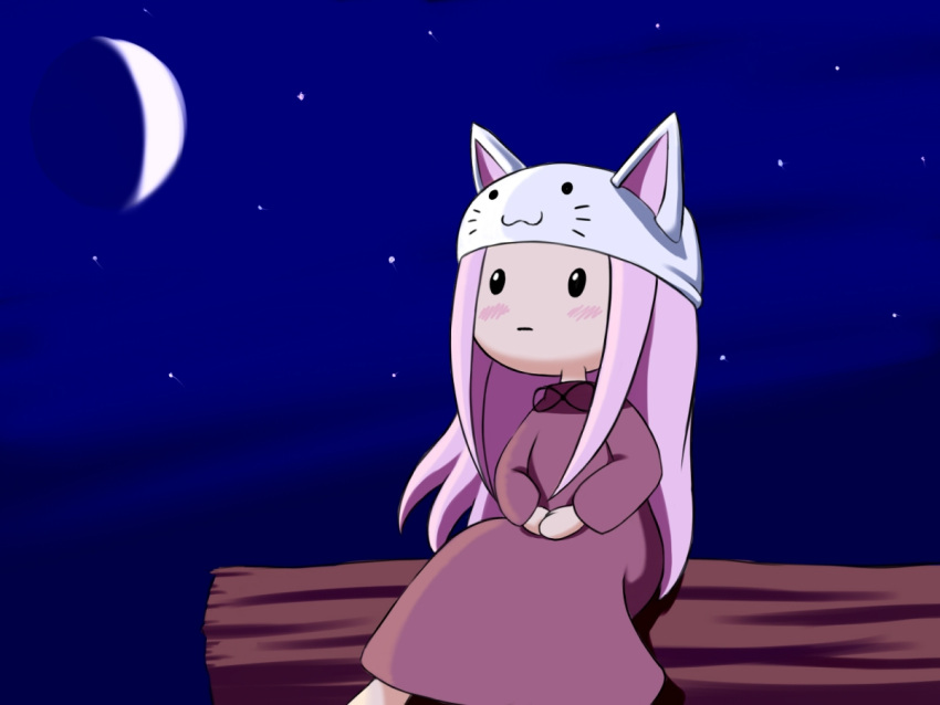 animal_hat, blush, cat_hat, cathat, chibi, hat, megurine_luka, megurine_luka_(toeto)