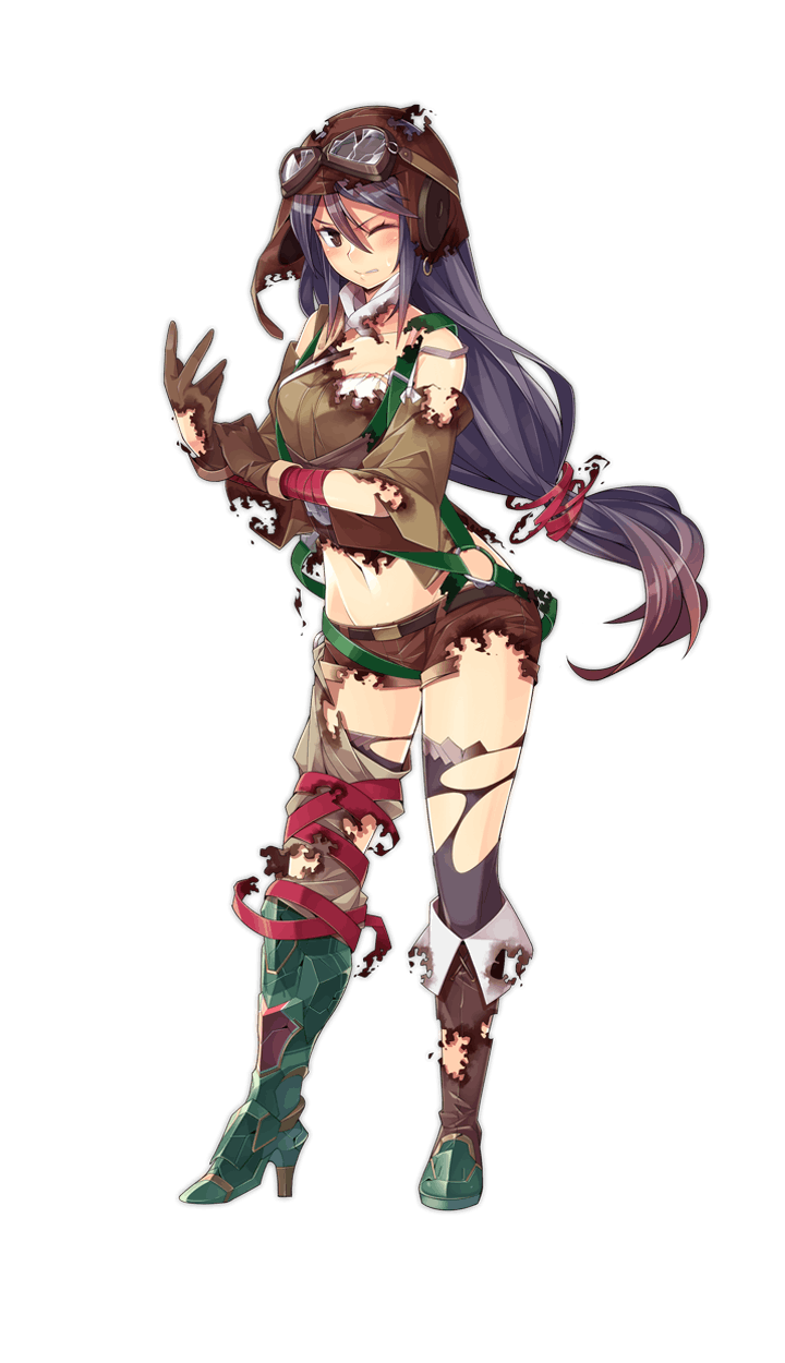 1girl, ;(, aviator_cap, black_hair, blush, brown_eyes, brown_gloves, detached_sleeves
