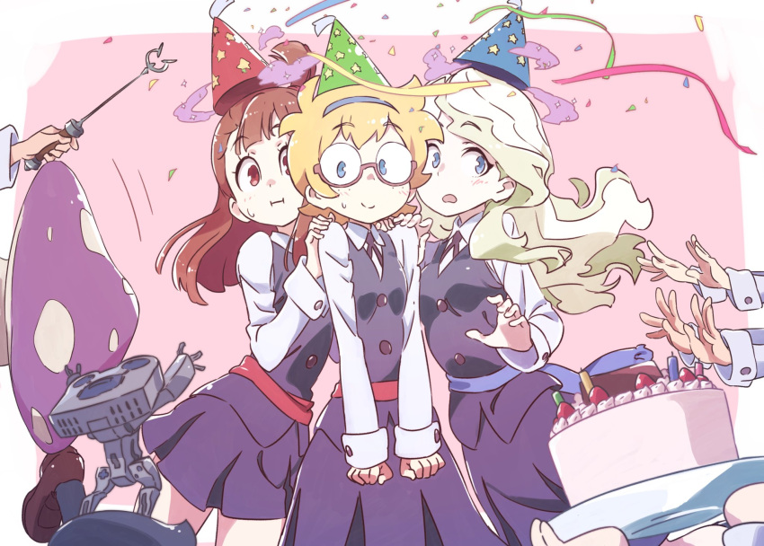 amanda_o'neill, barbara_parker, blonde_hair, blush, brown_hair, constanze_amalie_von_braunschbank-albrechtsberger, diana_cavendish, glasses
