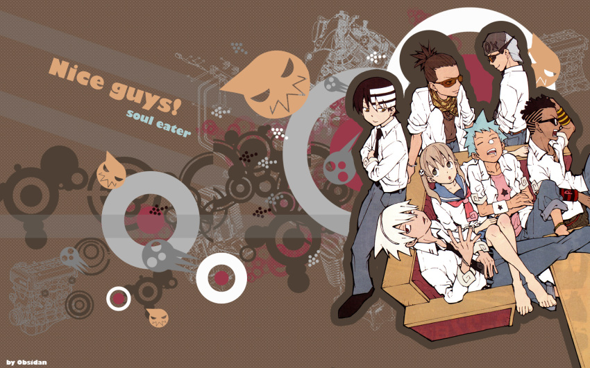 black_star, death_the_kid, harvar_d_eclair, kilik_lunge, maka_albarn, ox_ford, soul_eater, soul_eater_evans