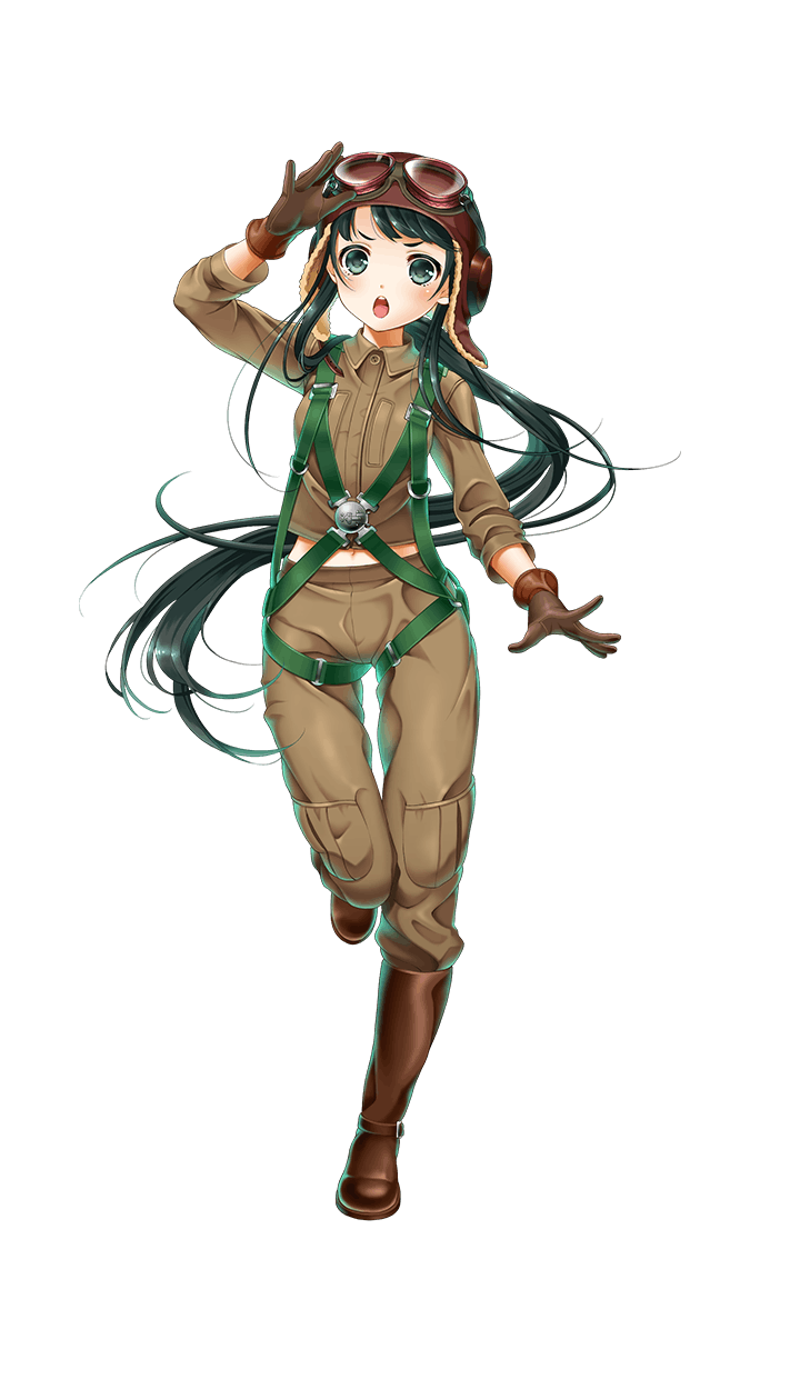 >:o, 1girl, :o, aviator_cap, boots, brown_boots, brown_gloves, formation_girls