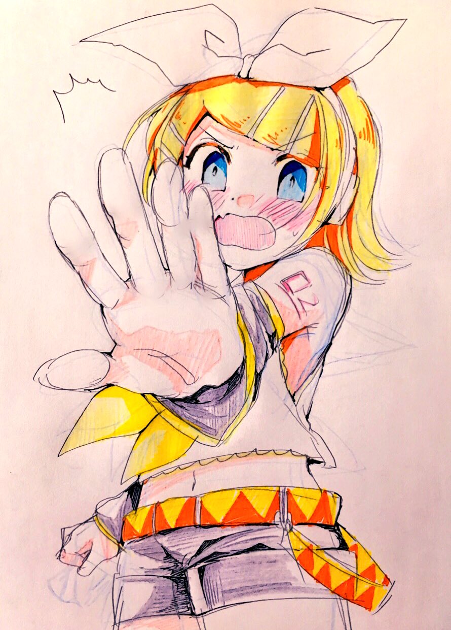 /\/\/\, 1girl, arm_tattoo, belt, blonde_hair, blue_eyes, bow, detached_sleeves