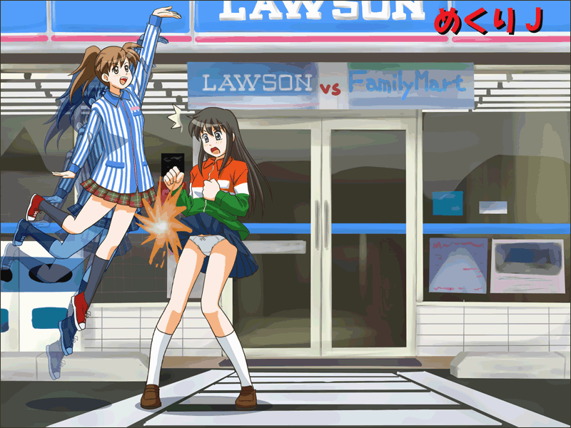 animated, animated_gif, ass, bow, bow_panties, brown_eyes, brown_hair, fighting_game