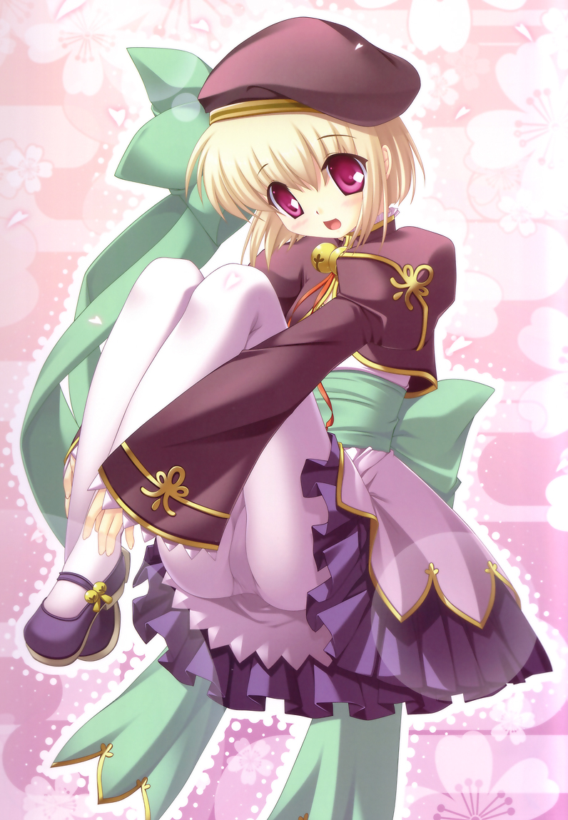 hinoue_itaru, koihime_musou, koumei, panties, panties_under_pantyhose, pantyhose, pink_eyes, shokatsuryou, underwear, white_legwear