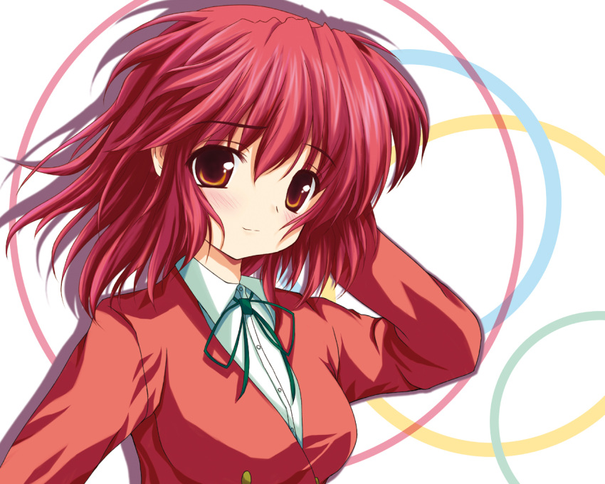 kushieda_minori, red_eyes, red_hair, redhead, school_uniform, shaian, short_hair, toradora!