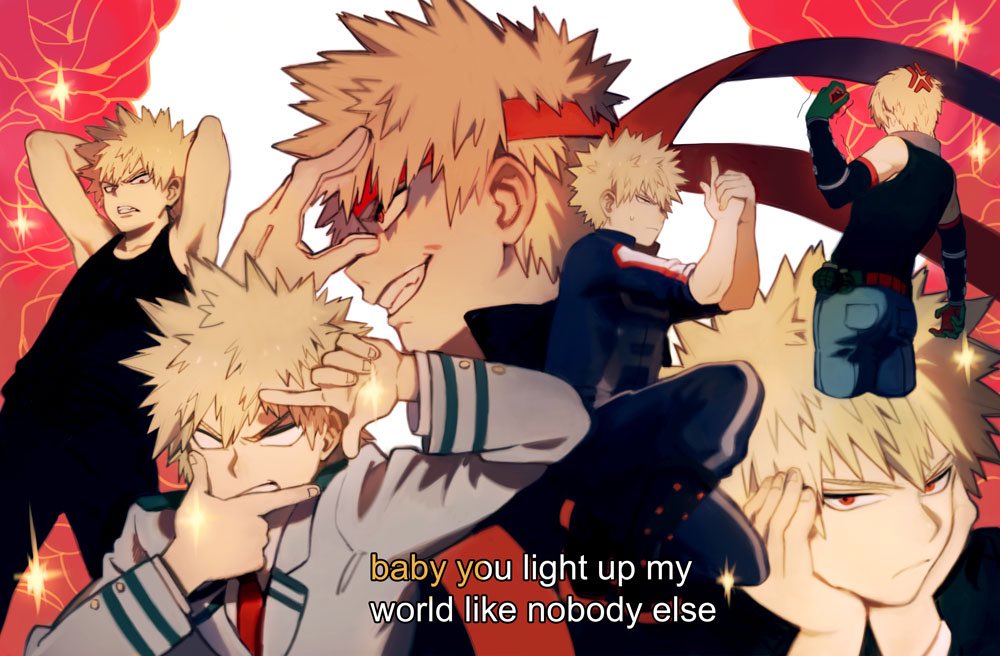 1boy, angry, armpits, arms_up, back, bakugou_katsuki, blonde_hair, boku_no_hero_academia