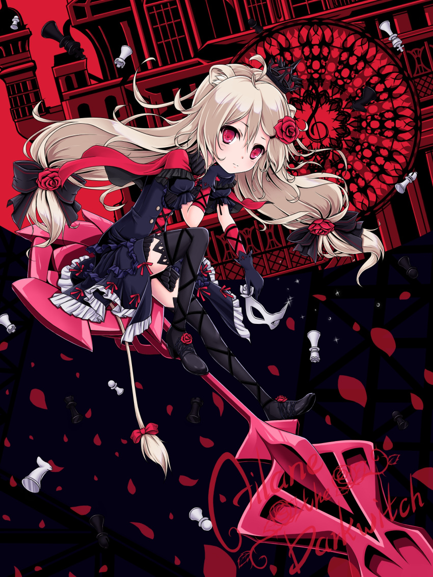 1girl, absurdres, ahoge, ailane_(show_by_rock!!), animal_ears, black_gloves, black_legwear, character_name
