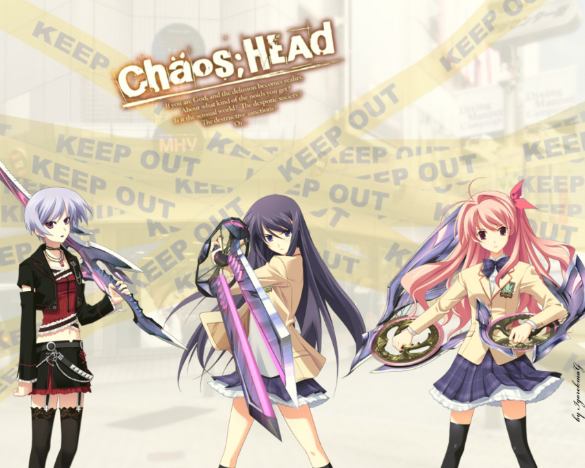 chaos;head, kishimoto_ayase, mitsumi_sasaki, sakihata_rimi, tagme