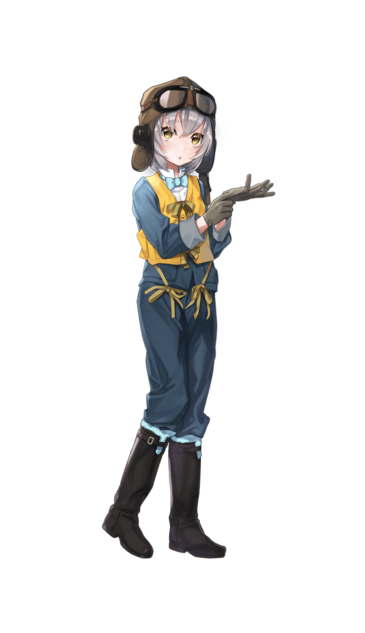 1girl, aviator_cap, black_boots, black_gloves, boots, bow, bowtie, formation_girls