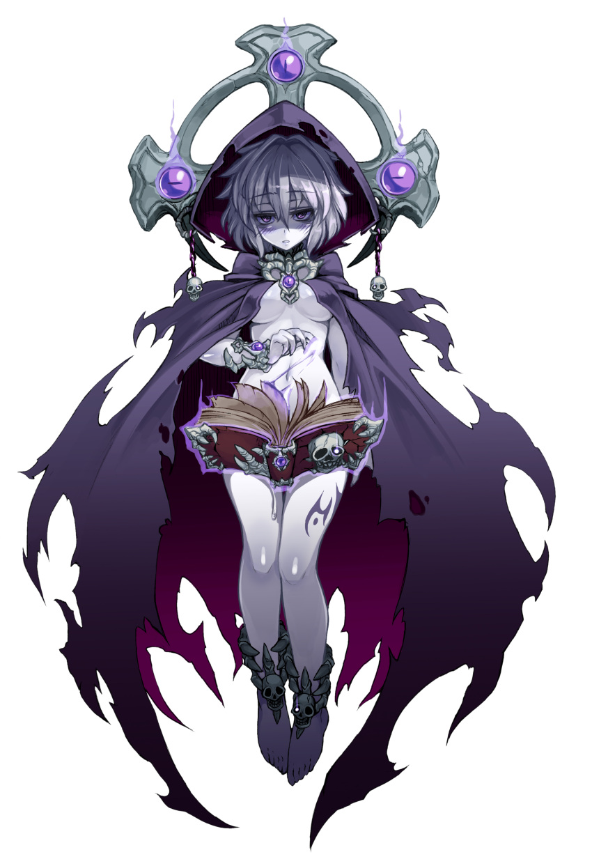 1girl, absurdres, book, breasts, celtic_cross, gem, glowing, glowing_eyes