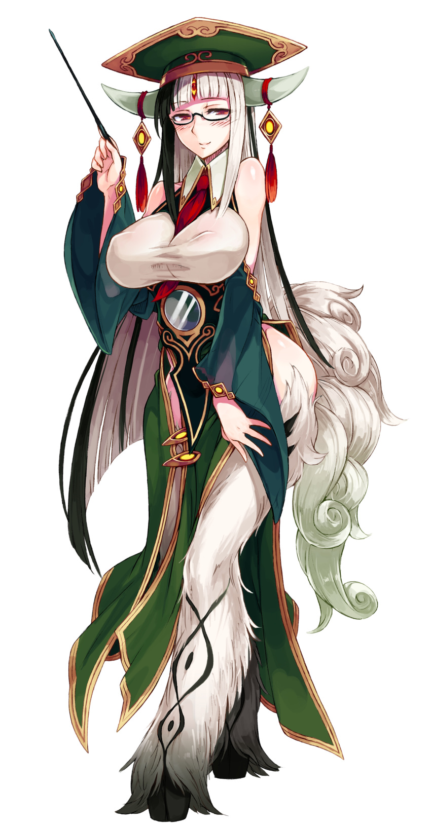 1girl, absurdres, bangs, bare_shoulders, black_hair, blunt_bangs, blush, breasts