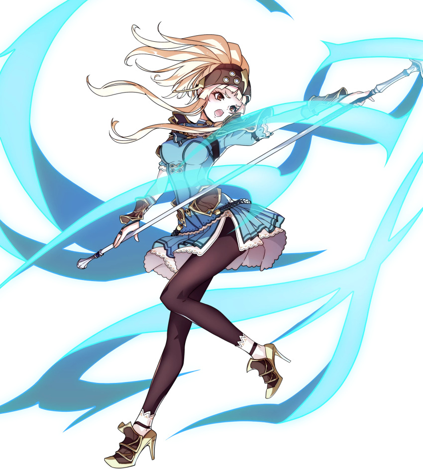 1girl, arm_guards, armor, blonde_hair, breasts, brown_eyes, clair_(fire_emblem), dress