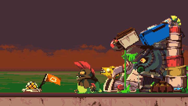 animated, animated_gif, blank_eyes, fish, from_side, golden_egg, no_humans, outdoors