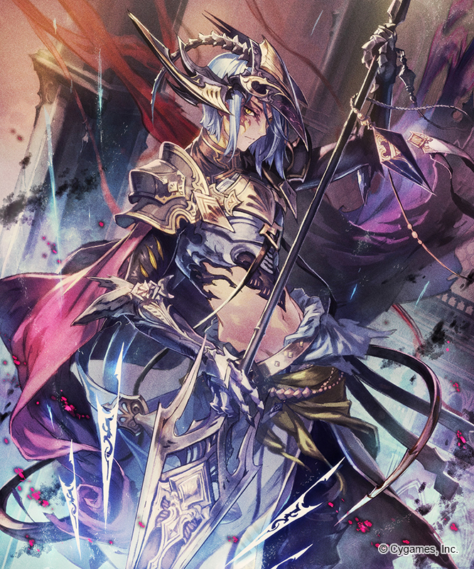 1boy, armor, blue_eyes, breastplate, cape, closed_mouth, commentary_request, facial_mark