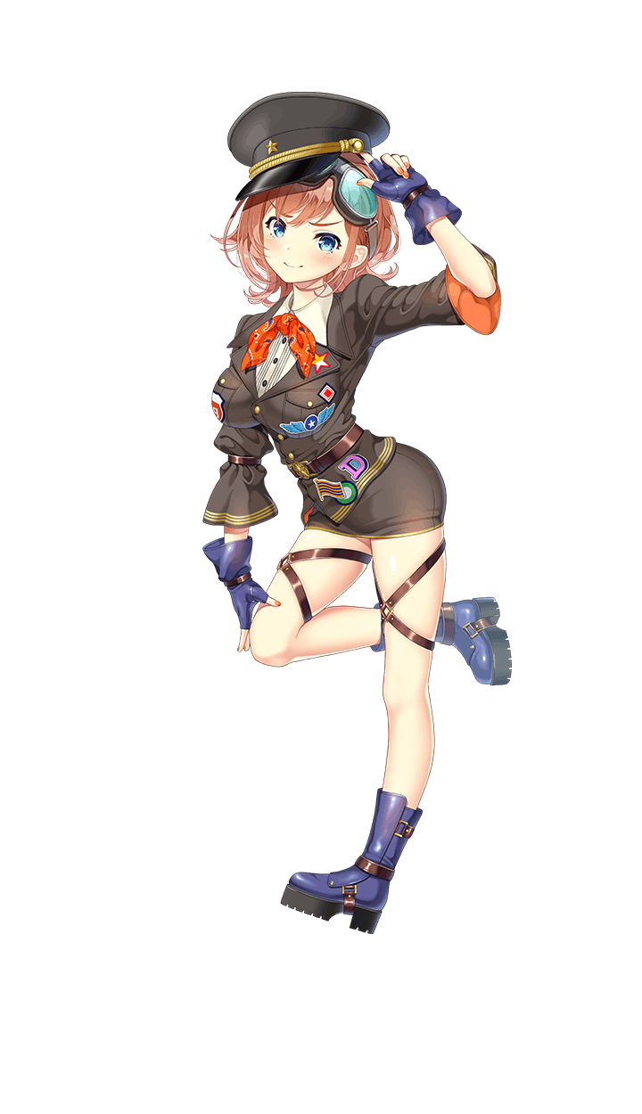1girl, bandanna, blue_boots, blue_eyes, blue_gloves, boots, breast_pocket, breasts