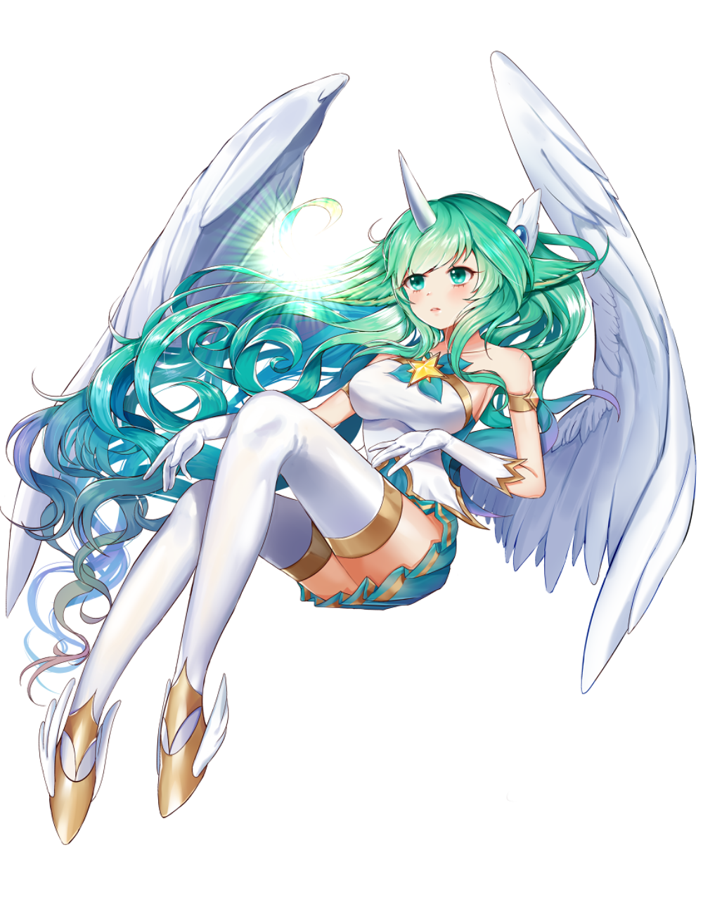 1girl, alternate_costume, alternate_eye_color, alternate_hair_color, alternate_hairstyle, aqua_eyes, aqua_hair, full_body