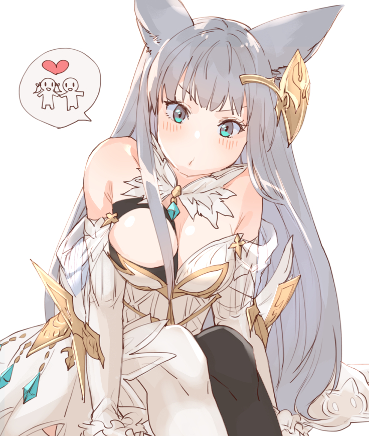 1girl, animal_ears, bare_shoulders, black_legwear, elbow_gloves, erun_(granblue_fantasy), gloves, granblue_fantasy