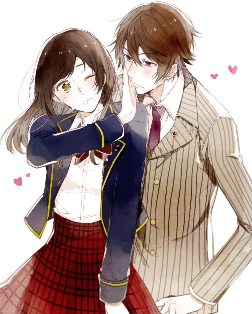 ayazuki_mei, brown_eyes, brown_hair, kawakami_otojirou, meiji_tokyo_renka, tkhs_(artist), violet_eyes