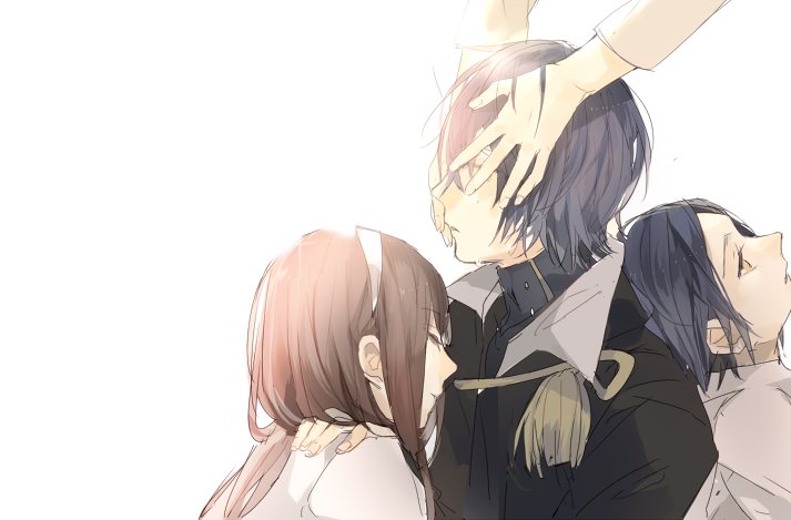 brown_hair, clock_zero, green_eyes, kano_riichiro, kurou_nadeshiko, prin_dog, wanderer_(clock_zero)