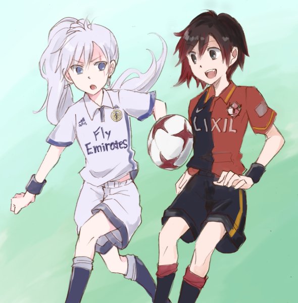 2girls, ball, blue_eyes, grey_eyes, japan, kashima_antlers, multiple_girls, nagasawa_(tthnhk)