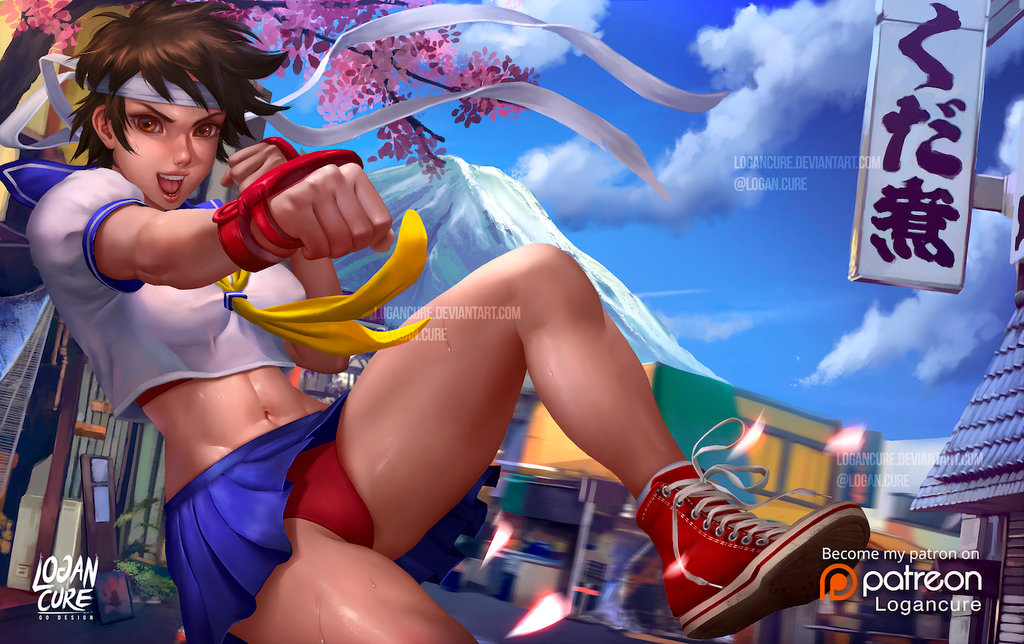 1girl, :d, artist_logo, artist_name, ascot, blue_sailor_collar, blue_skirt, breasts