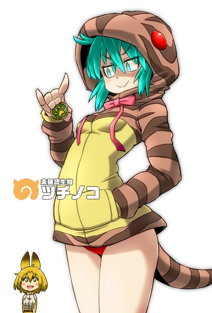 2girls, animal_ears, aono3, aqua_eyes, aqua_hair, blonde_hair, breasts, character_name