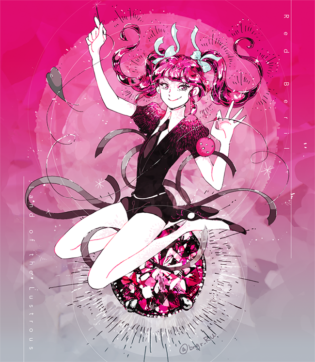 androgynous, artist_name, black_neckwear, character_name, eri_na, houseki_no_kuni, long_hair, necktie