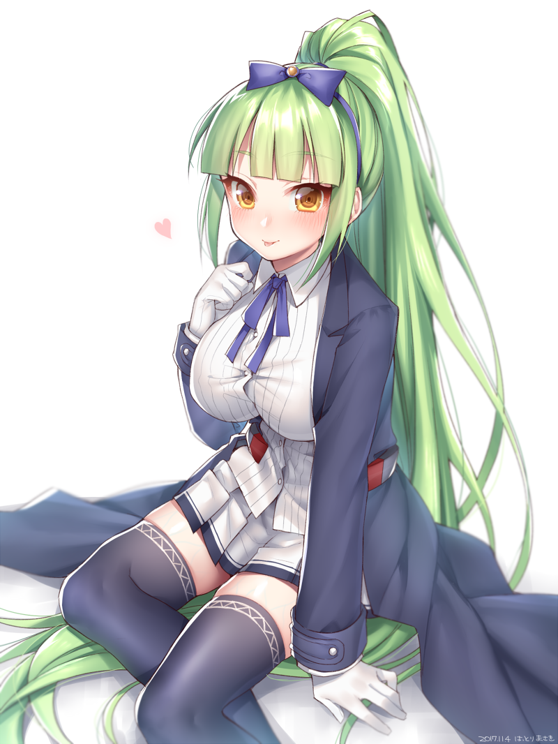 1girl, artist_name, azur_lane, bangs, blue_legwear, blunt_bangs, blush, breasts