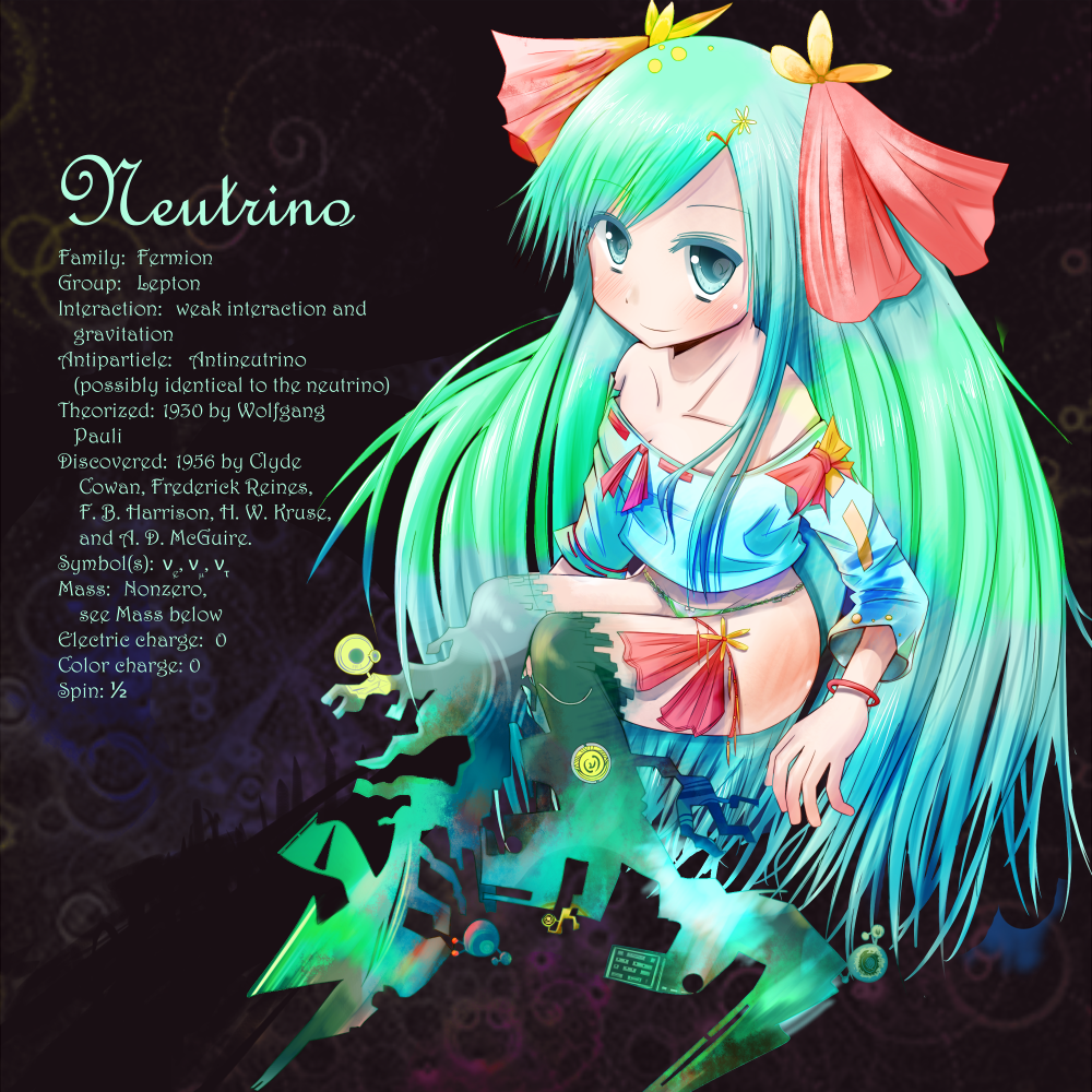 aqua_hair, bow, bracelet, colorful, ipette-k, jewelry, long_hair, neutrino