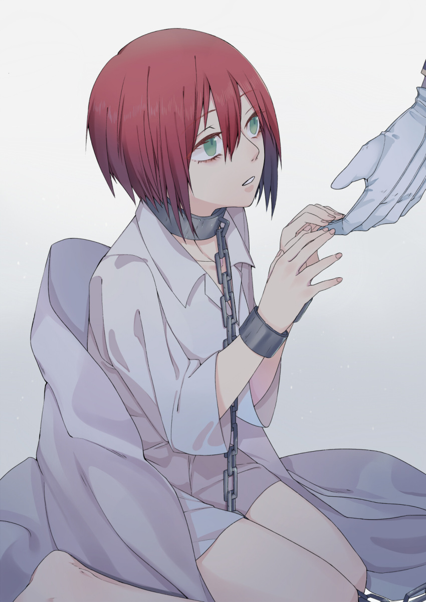 1boy, 1girl, ellias_ainsworth, green_eyes, hatori_chise, highres, mahou_tsukai_no_yome, redhead