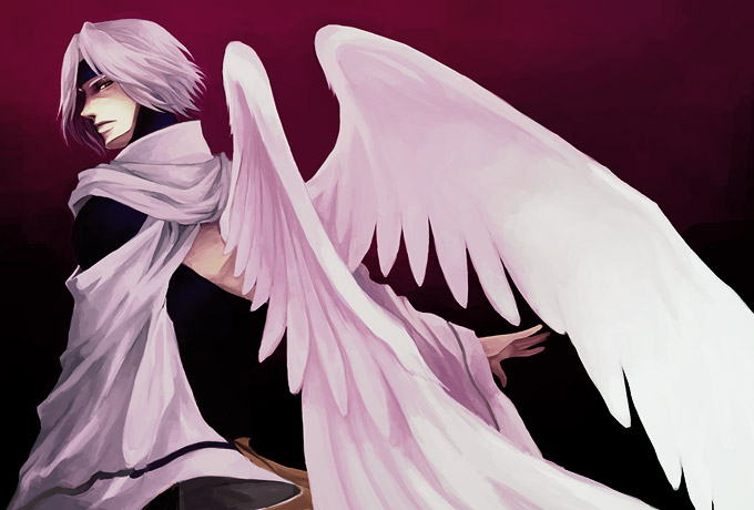 diy, male, robe, utawareru_mono, utawarerumono, white_hair, wings