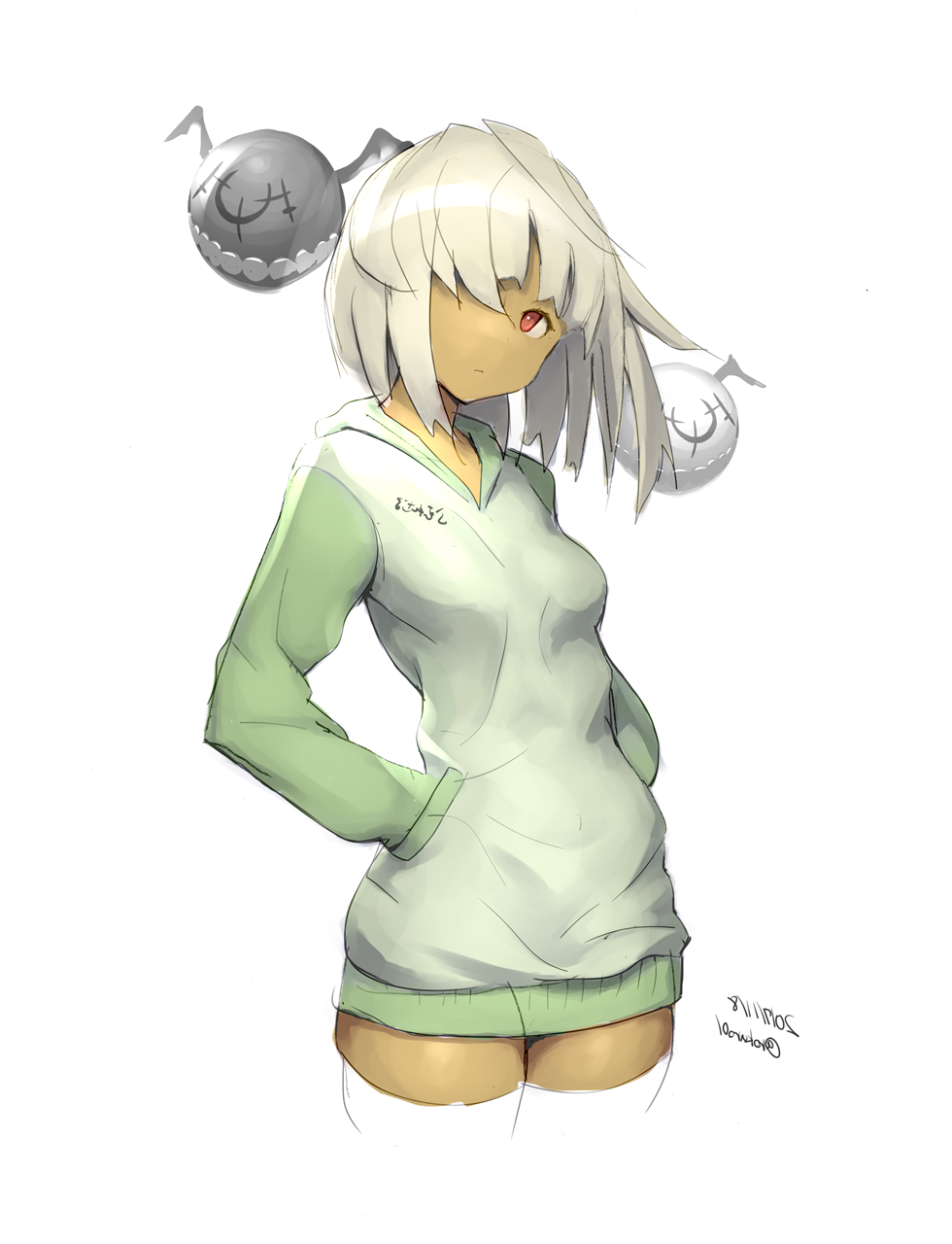 1girl, blonde_hair, blush, dark_skin, guilty_gear, guilty_gear_xrd, highres, hood