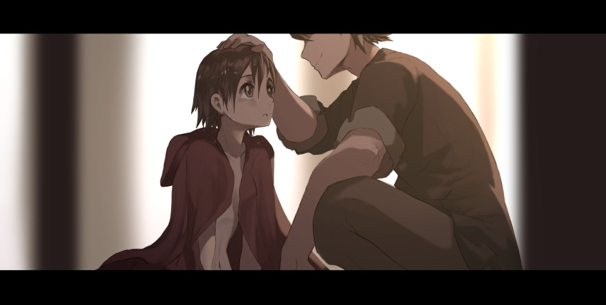 1boy, 1girl, anniversary, cape, dishwasher1910, faceless, faceless_male, highres