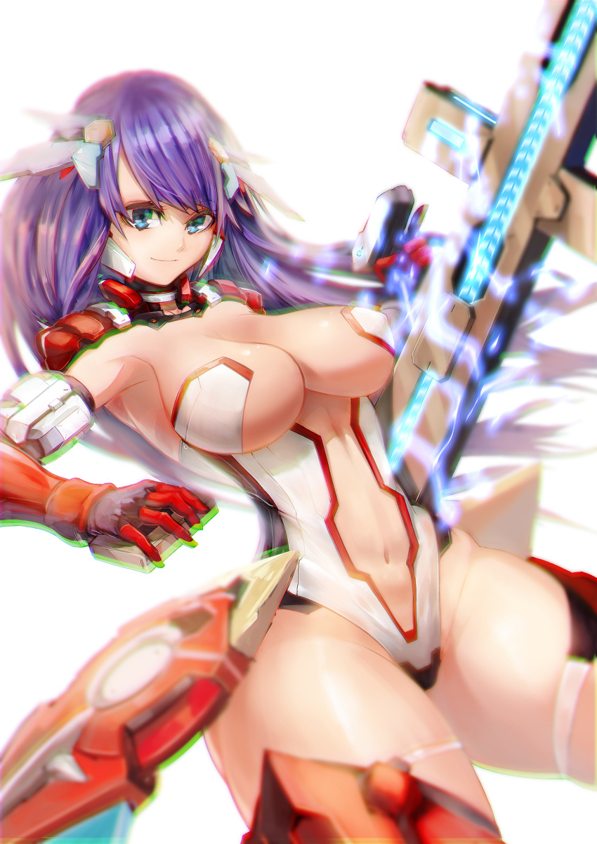 1girl, absurdres, aerial_drive, armpits, bangs, blue_eyes, breasts, choker