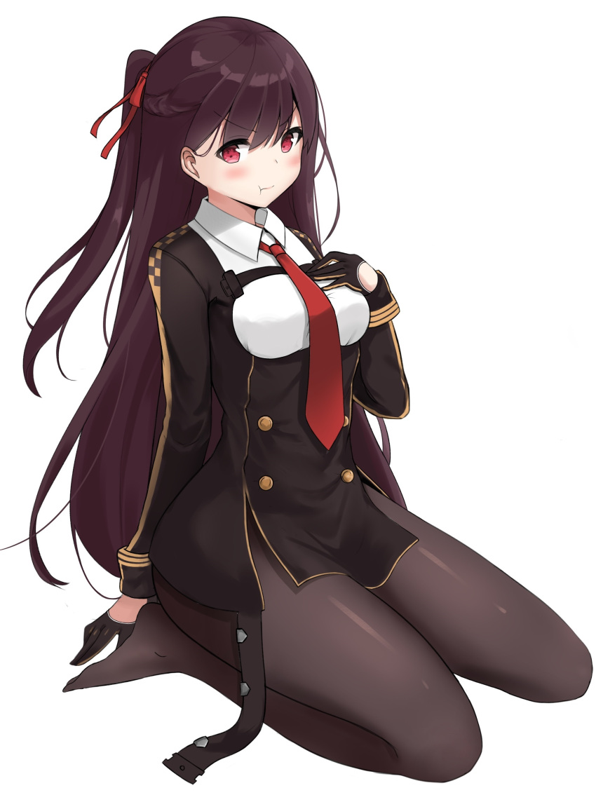 >:t, 1girl, :t, absurdres, arm_behind_back, bangs, black_dress, black_gloves