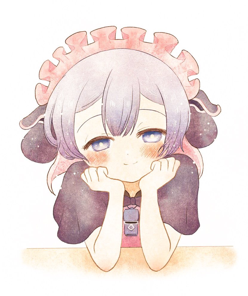 1boy, bangs, bare_shoulders, blue_eyes, blue_hair, blunt_bangs, blush, capelet