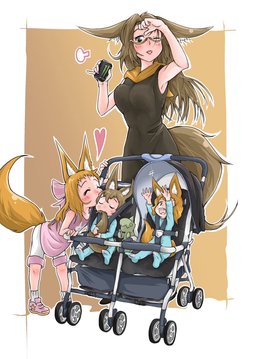 4girls, :3, :d, ^_^, absurdres, animal_ears, armpits, bangs