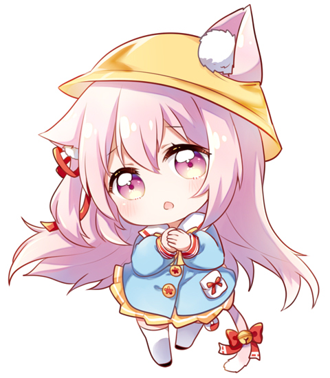 1girl, animal_ears, azur_lane, bell, bow, cat_ears, cat_tail, chestnut_mouth
