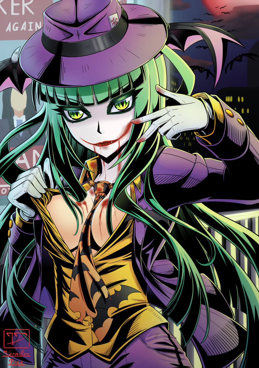 1girl, batman_(series), breasts, canine, cleavage, cosplay, dc_comics, formal