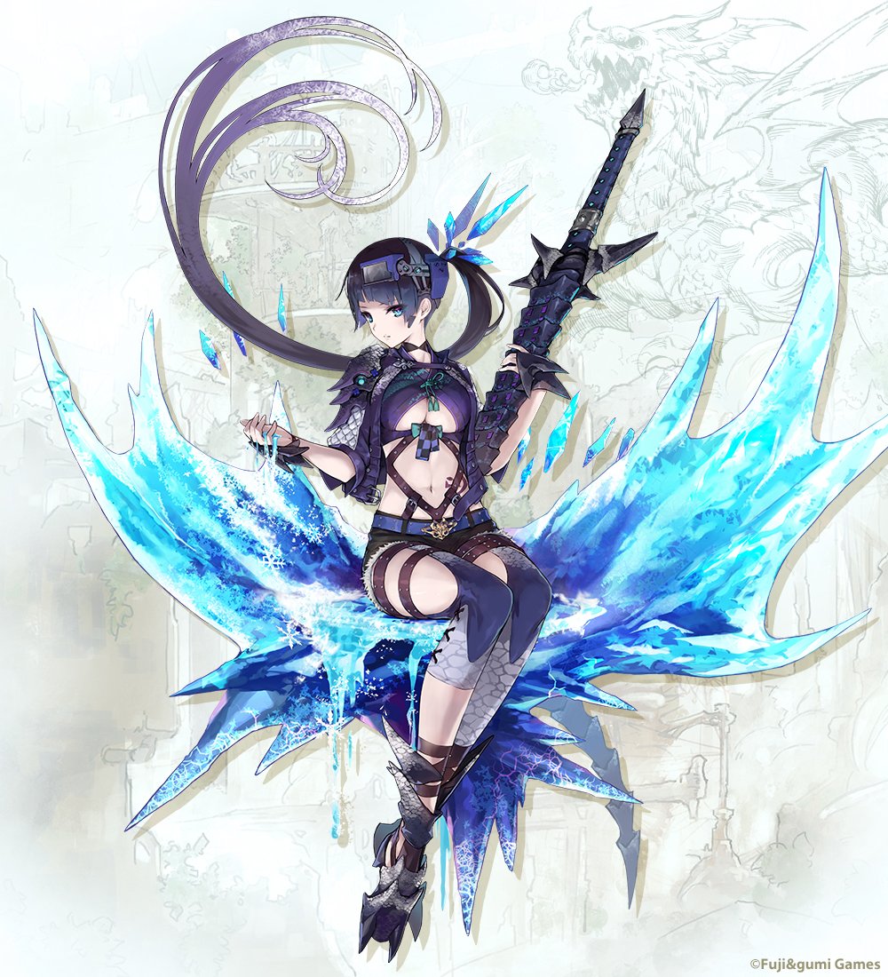 1girl, aqua_eyes, armor, armored_boots, artist_request, asymmetrical_clothes, asymmetrical_legwear, background