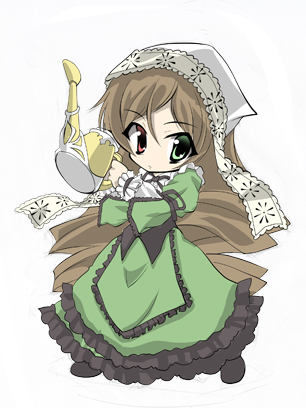 dress, fthgn338, heterochromia, long_hair, lowres, rozen_maiden, suiseiseki, watering_can