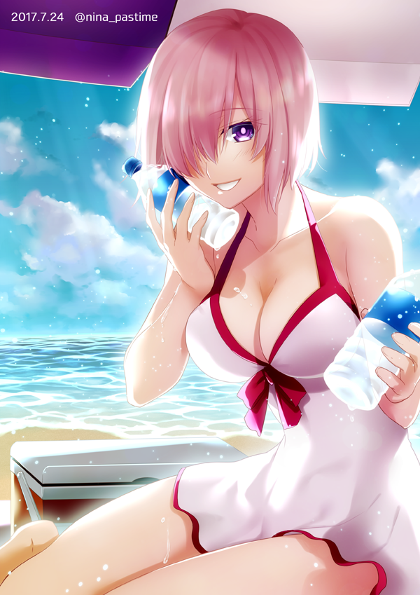 2017, :d, artist_name, barefoot, battle, beach, blue_sky, bottle