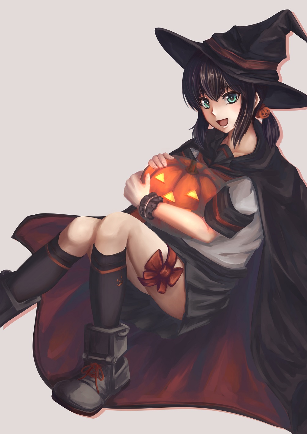 1girl, aira_(qwedcxza49), black_hair, black_legwear, black_sailor_collar, black_skirt, cape, fubuki_(kantai_collection)