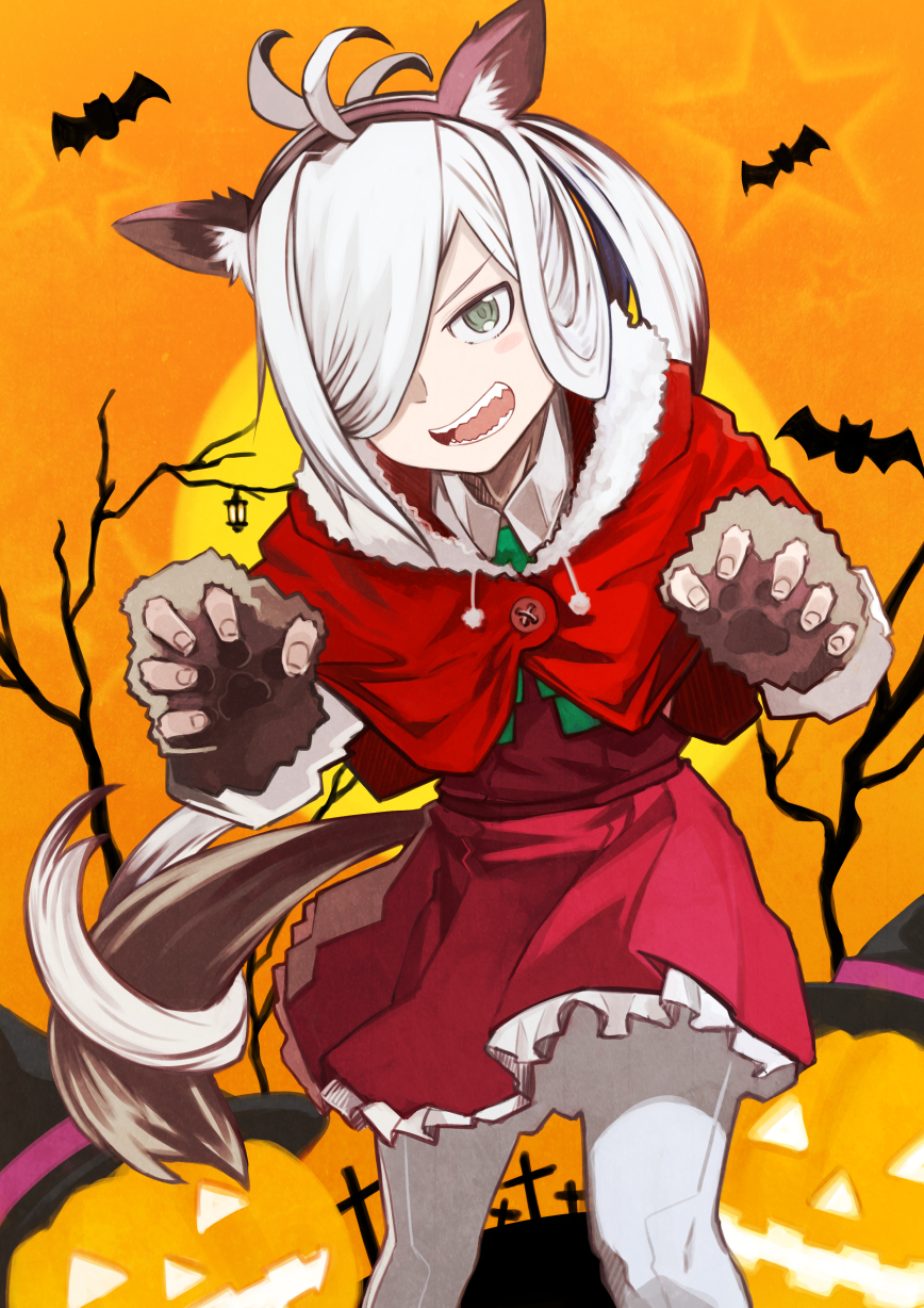 1girl, adapted_costume, animal_ears, asashimo_(kantai_collection), bat, bow, bowtie, candle