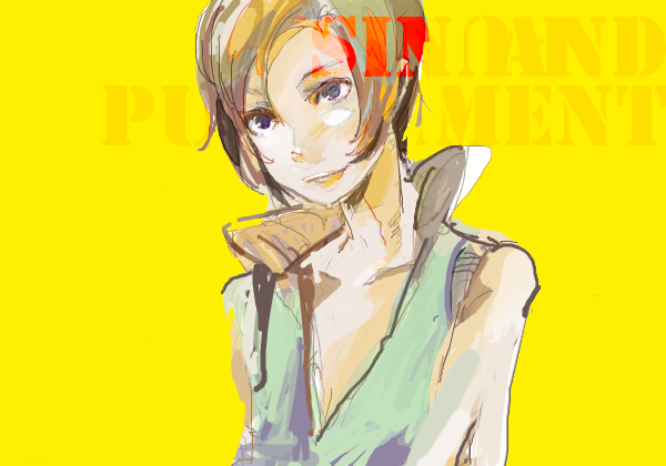 1boy, amamiya_isa, blonde_hair, blue_eyes, collarbone, kinogi, male_focus, simple_background